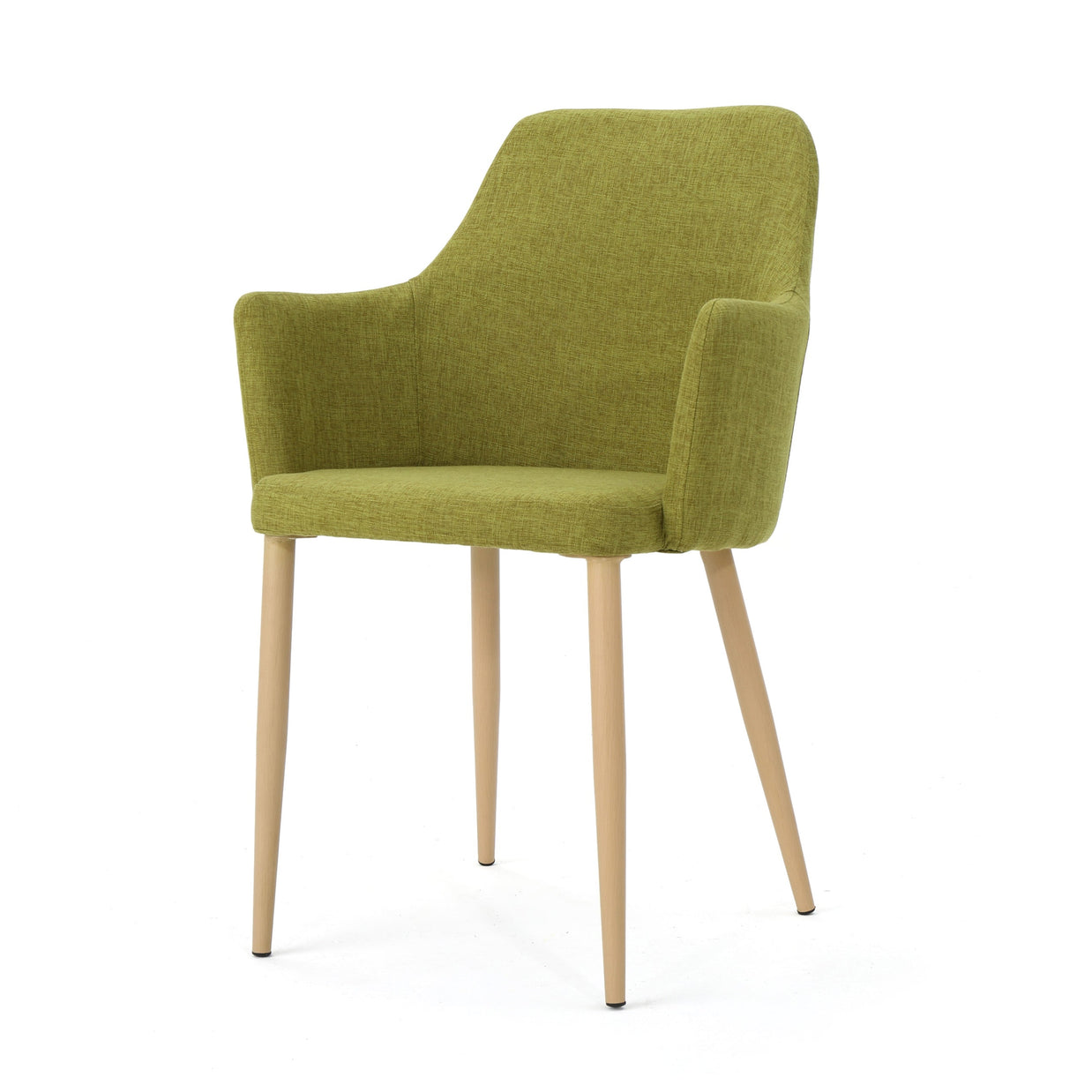 Mid Century Modern Fabric Upholstered Dining Chairs, Set of 2