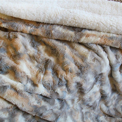 Tache Luxurious Russian Lynx Faux Fur Throw Blanket (DY12)