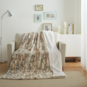 Tache Luxurious Russian Lynx Faux Fur Throw Blanket (DY12)