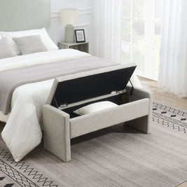 Modern Bed End Bench with Storage