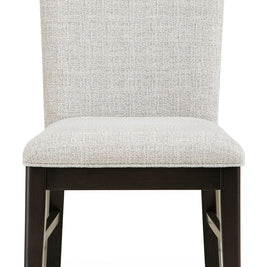 Neymorton - Dining Upholstered Side Chair (Set of 2) - Light Gray / Brown