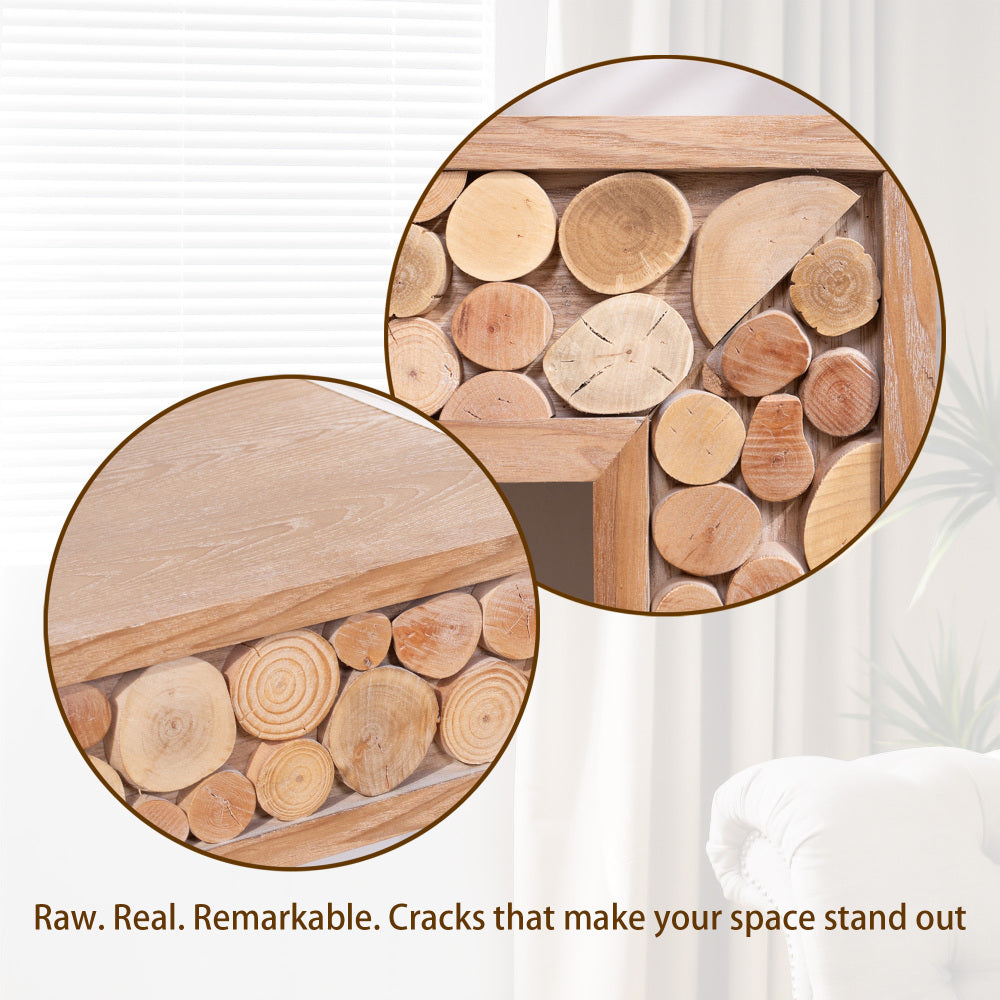 Rustic Console Table with Natural Log Accents | 62