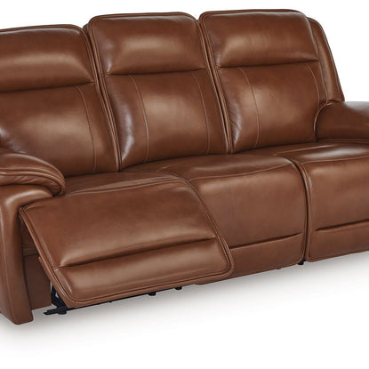 Healy Pier - Power Reclining Sofa / Adj Headrest - Chocolate