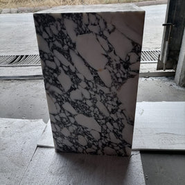 Calacatta Viola Marble Cube Design End Table - Polished 14x14x24