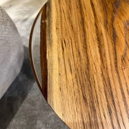 Mushroom Side & End table Made of Walnut and Epoxy Resin