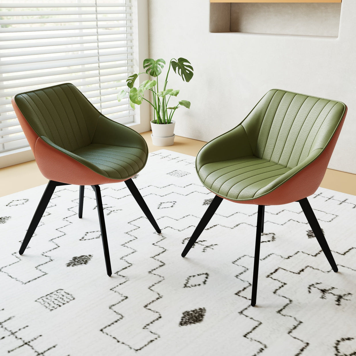 Set of 2 Dining Chairs - Medieval Modern Kitchen Design