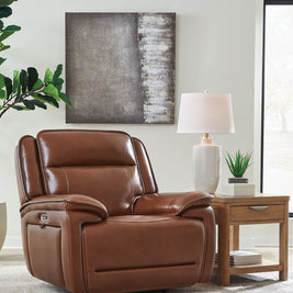 Healy Pier - Power Recliner / Adj Headrest - Chocolate