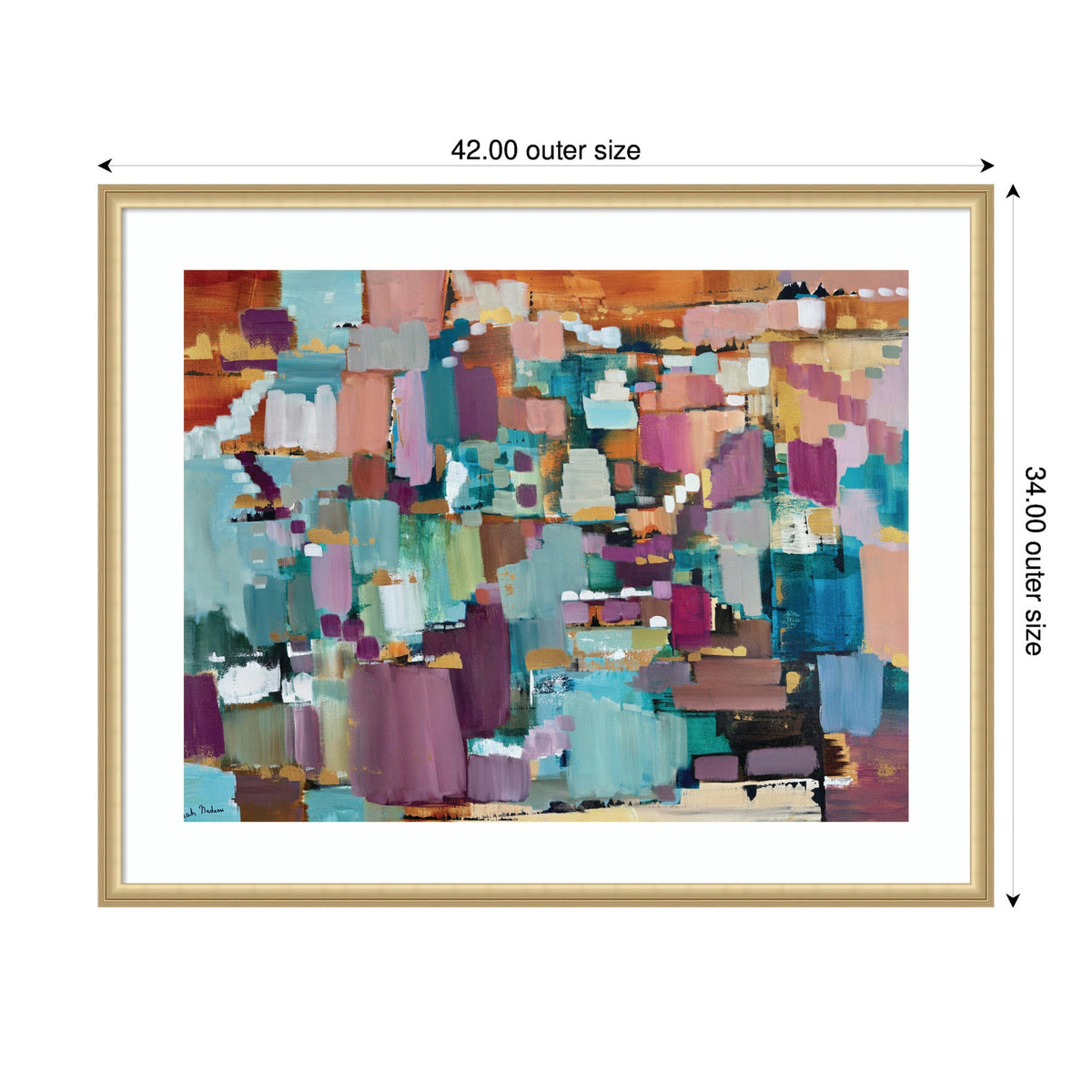 Framed Art Gemstones in Jewel Tones by Leah Nadeau