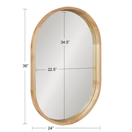 Hutton Wood Framed Capsule Mirror