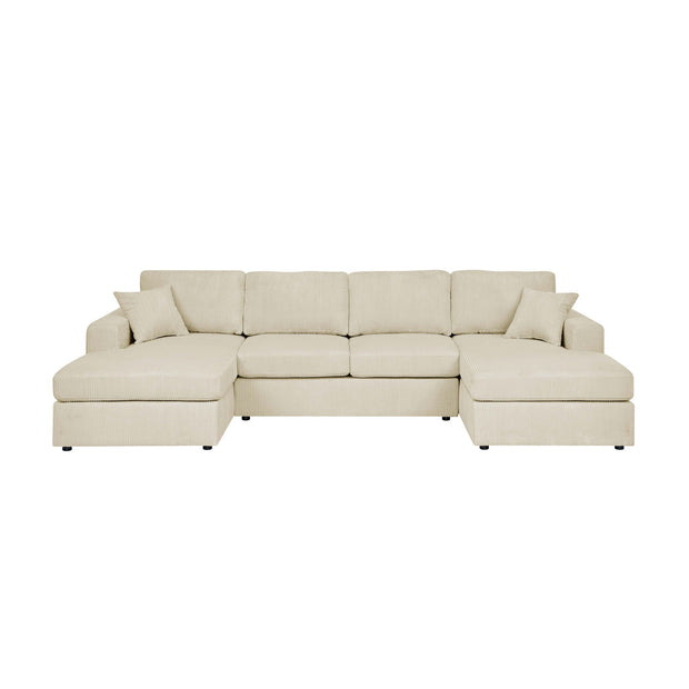 3 Piece Double Chaise Sectional Sofa