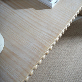 Waterfall Console Table with Wood Bead Trim 59