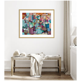 Framed Art Gemstones in Jewel Tones by Leah Nadeau
