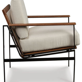 Tilden - Accent Chair - Ivory / Brown