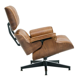 Luxury Lounge / Office Chair with Ottoman – Top Grain Leather