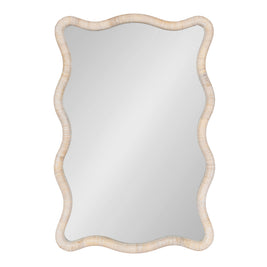 Rahfy Rattan Rectangle Scallop Mirror