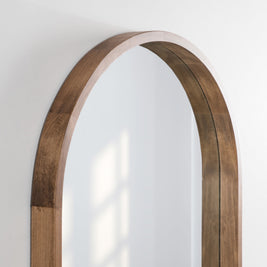 Hutton Wood Framed Capsule Mirror