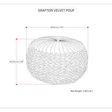 Grafton 20 Inch Wide Round Pouf