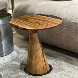 Mushroom Side & End table Made of Walnut and Epoxy Resin