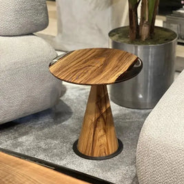 Mushroom Side & End table Made of Walnut and Epoxy Resin