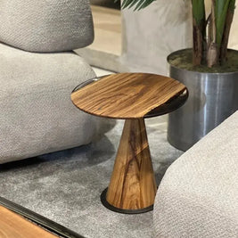 Mushroom Side & End table Made of Walnut and Epoxy Resin