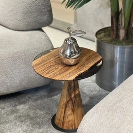 Mushroom Side & End table Made of Walnut and Epoxy Resin