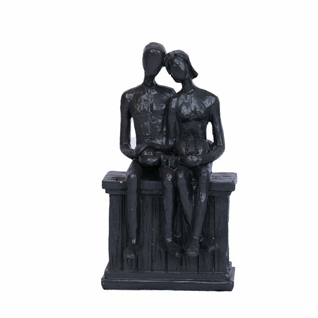 PUHOZN Iron Couple Statue - Cast Iron Couple Sculpture Wedding Modern Abstract