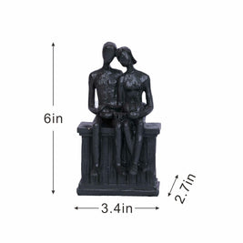 PUHOZN Iron Couple Statue - Cast Iron Couple Sculpture Wedding Modern Abstract
