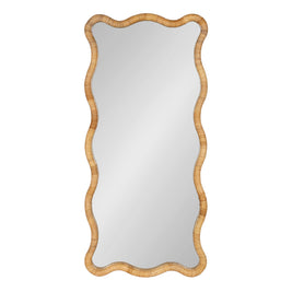 Rahfy Rattan Rectangle Scallop Mirror