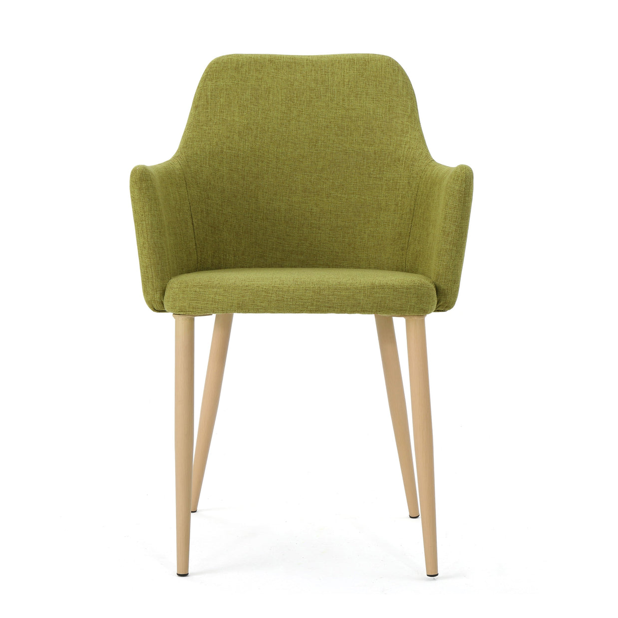 Mid Century Modern Fabric Upholstered Dining Chairs, Set of 2