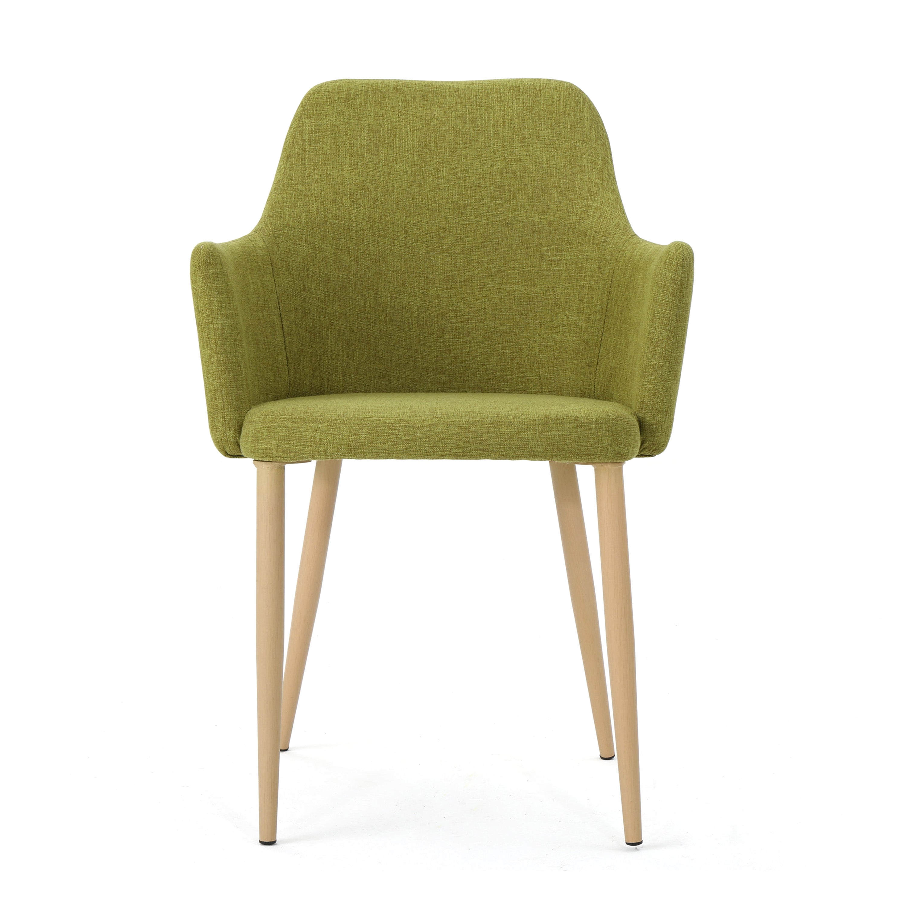 Mid Century Modern Fabric Upholstered Dining Chairs, Set of 2