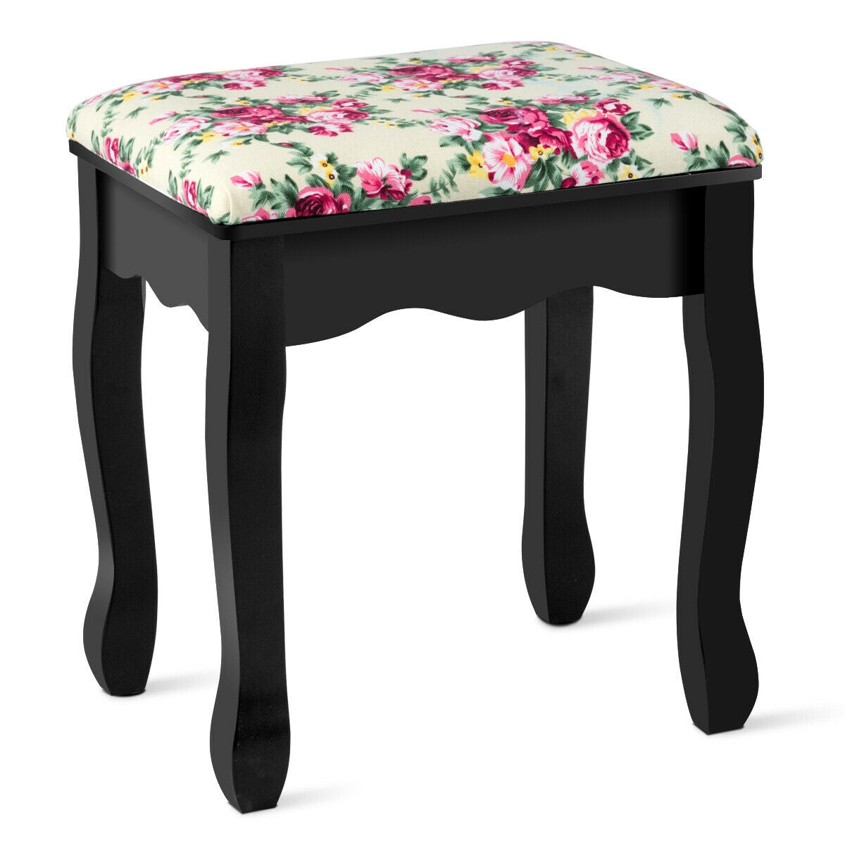 Makeup Vanity Table Set Girls Dressing Table with Drawers Oval Mirror