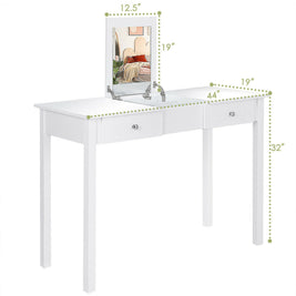 Modern Vanity Dressing Table with 1 Flip Top Mirror and 2 Drawers