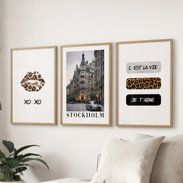 Retro Coquette Aesthetic Decor. Set of 3 Fashion Art Prints