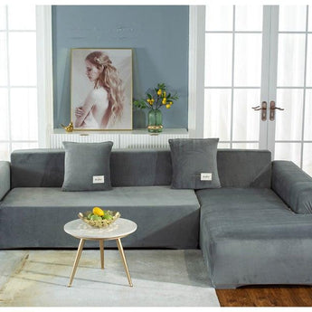 Stretchable Couch Cover Lounge  Sofa Slipcover  Furniture Cover Machine Washable Elasticated Sofa Covers Chaise Longue For Living Room Corner Armchair Elastic Cushion Couch Furniture 3 Seater Slipcover For Home