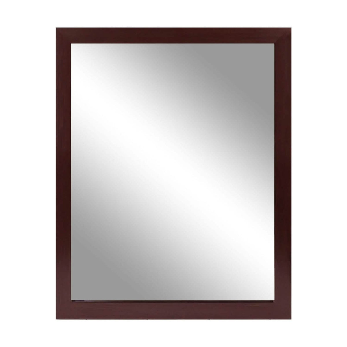 Wall Mount Mirror Wood-Like Frame Rectangle Modern Hanging Mirror