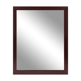 Wall Mount Mirror Wood-Like Frame Rectangle Modern Hanging Mirror