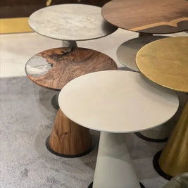 Mushroom Side & End table Made of Walnut and Epoxy Resin
