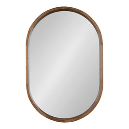 Hutton Wood Framed Capsule Mirror